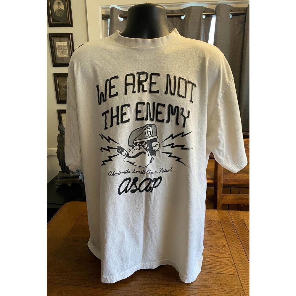 Vintage Akademiks T Shirt We are Not the Enemy Small Arms Patrol Monkey Sz XL